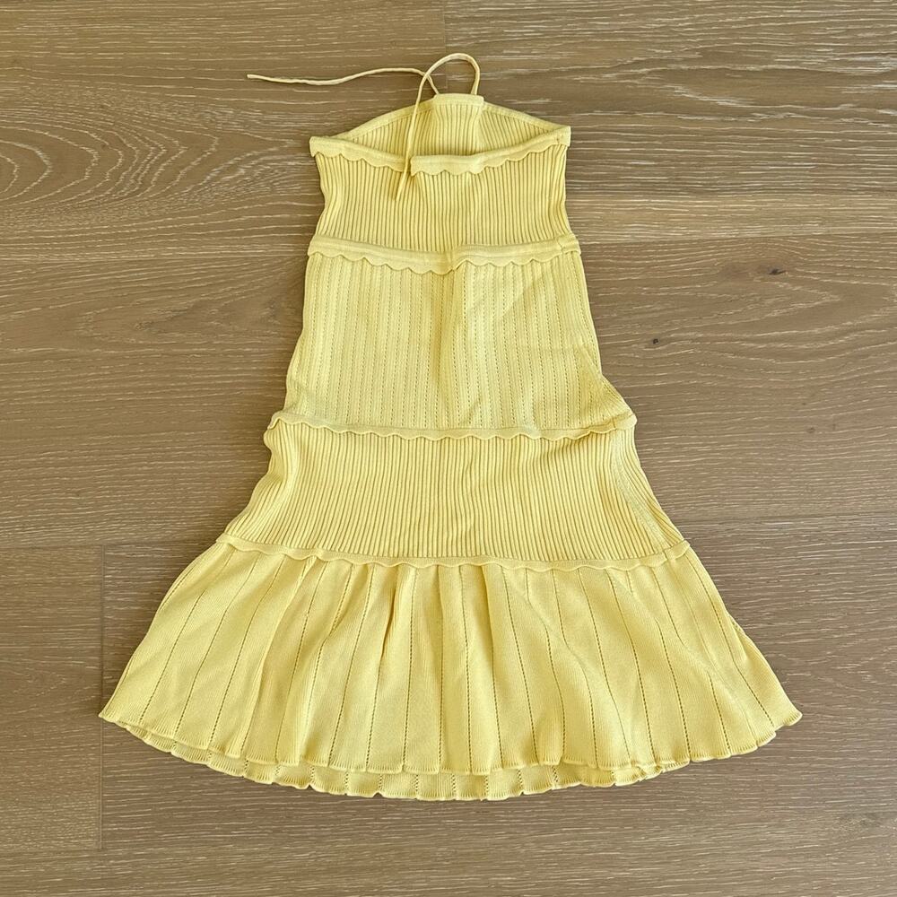 Majorelle Mini Dress Strapless Alivia Size XS Baby Yellow - Picture 3 of 4